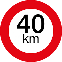 [75/40-A] Snelheidsplaat | rond | 40 km