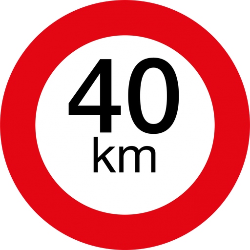 [75/40-A] Snelheidsplaat | rond | 40 km