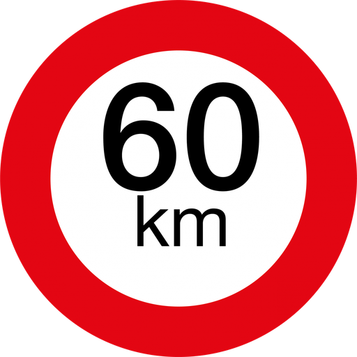 [75/60-A] Snelheidsplaat | rond | 60 km