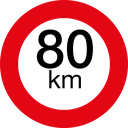 [75/80-A] Snelheidsplaat | rond | 80 km