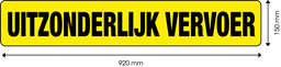 [90003-NL] Paneel voor uitzonderlijk vervoer | geel/zwart | 920x150 mm