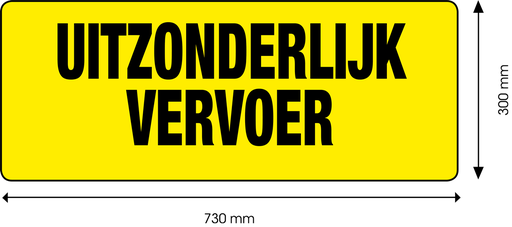 [90007-NL] Pannello per trasporti eccezionali | giallo/nero | 730x300 mm