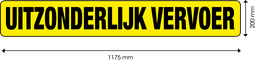 [90009-NL] Paneel voor uitzonderlijk vervoer | geel/zwart | 1175x200 mm