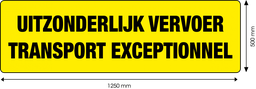 [90010-NL/FR] Paneel voor uitzonderlijk vervoer 1250x500 mm