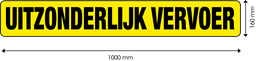 [90012-NL] Paneel voor uitzonderlijk vervoer | geel/zwart | 1000x160 mm