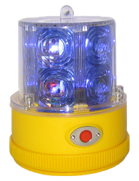 [PSLM2-B] Flitslicht | LED | blauw | magnetisch | op batterij