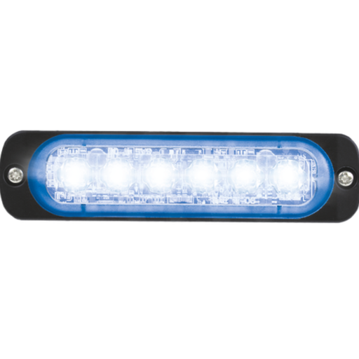 [ST6-BL] Feu flash | LED | 6 LEDs | 12-24V | bleu