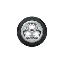 [TRIPLED-CR] Flitser | rond | LED | 3 LEDs | 12-24V | wit
