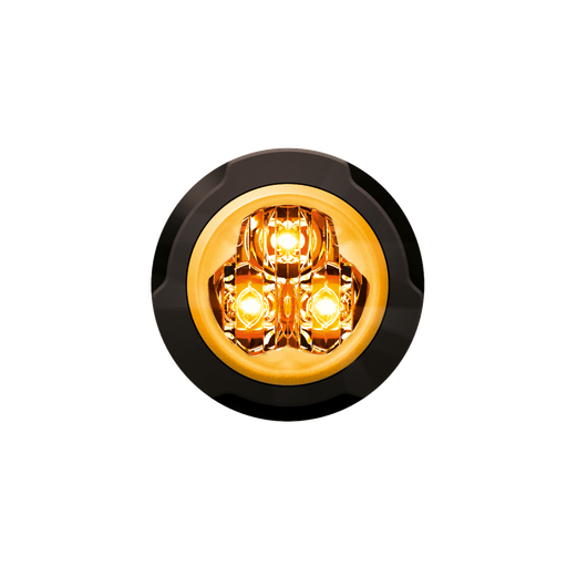 [TRIPLED-OR] Feu flash rond | LED | 3 LEDs | 12-24V | orange