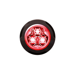 [TRIPLED-RO] Flitser | rond | LED | 3 LEDs | 12-24V | rood