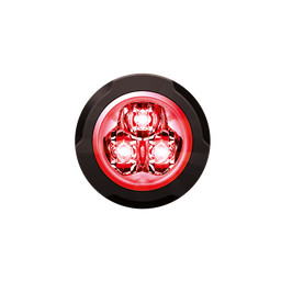 [TRIPLED-RO] Round flasher | LED | 3 LEDs | 12-24V | red