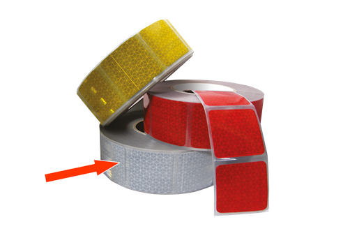 [70901-CR] Segmented reflective tape for canvas surface | white