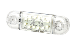 [201-DV-CR-12LED] LED marker light | 12 LEDs | 12-24V | white