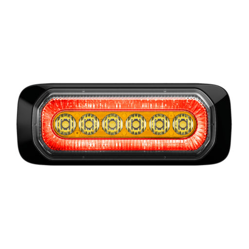 [HALO-OR/RO] Lampeggiatore a LED | 6 LEDs | 12-24V | ambra/rosso
