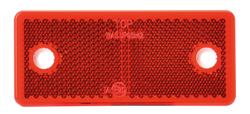 [32R] Reflector | rectangular | rojo
