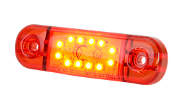 [201-DV-RO-12LED] LED markeerverlichting | 12 LEDs | 12-24V | rood