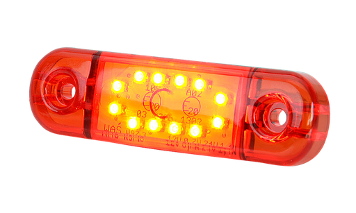 [201-DV-RO-12LED] LED marker light | 12 LEDs | 12-24V | red