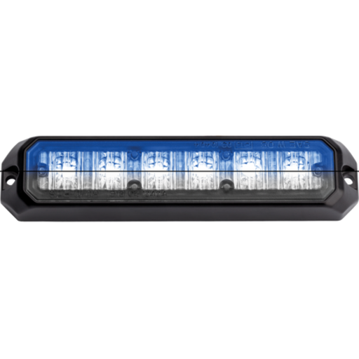 [STARLED6-B/W] LED-Blitzer | 2x6 LEDs | 12-24V | blau/weiß