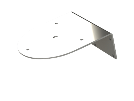 [90-2] Steunplaat 90° | 3mm inox | voor zwaailamp standaard grootte 