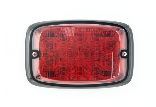 [R6-RO] LED-Blitzer | 12 LEDs | 12-24V | rot