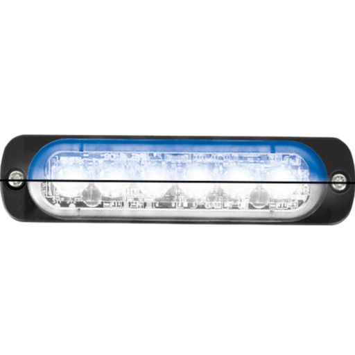 [ST6-B/C] LED Flitser | 2x6 LEDs | 12-24V | blauw/wit