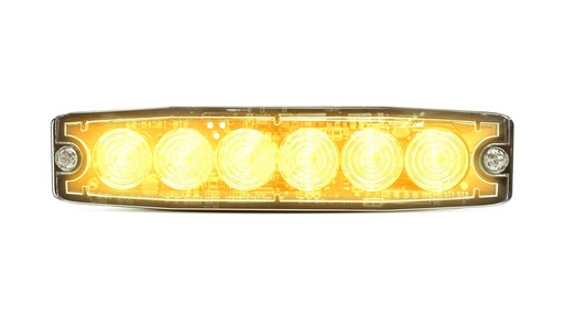 [LP6-OR] Lampeggiatore a LED | 6 LEDs | 12-24V | ambra