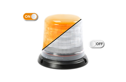 [515-DV-CLOR] Flitslicht | LED | 3 puntsbevestiging | 12-24V | transparante lens | oranje 