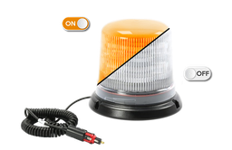 [515M-DV-CLOR] Flitslicht | LED | magnetisch | 12-24V | transparante lens | oranje