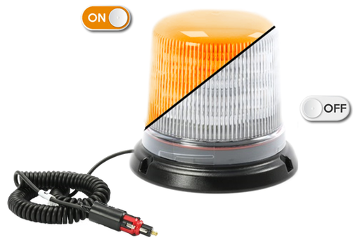 [515M-DV-CLOR] Beacon | LED | magnetic | 12-24V | clear lens | amber 