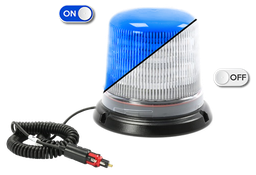 [515M-DV-CLBL] Flitslicht | LED | magnetisch | 12-24V | transparante lens | blauw