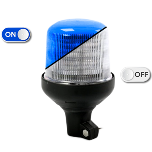 [515F-DV-CLBL] Kennleuchte | LED | flexible Rohrbefestigung | 12-24V | transparente Linse | blau