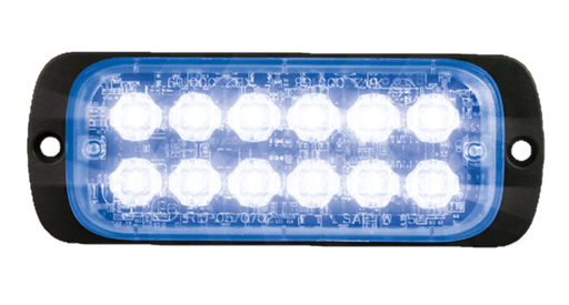 [ST12-BL] Lampeggiatore a LED | 12 LEDs | 12-24V | blu