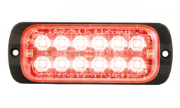 [ST12-RO] Feu flash | LED | 12 LEDs | 12-24V | rouge