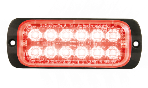 [ST12-RO] LED Flitser | 12 LEDs | 12-24V | rood