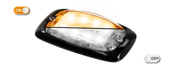 [R4-CLOR] Flitser | LED | 8 LEDs | 12-24V | transparante lens | oranje 