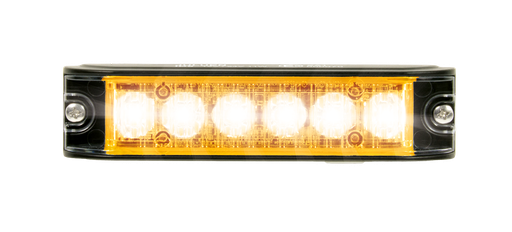 [ID6-OR] Feu flash | LED | 6 LEDs | 12-24V | lentille transparente/LEDs oranges