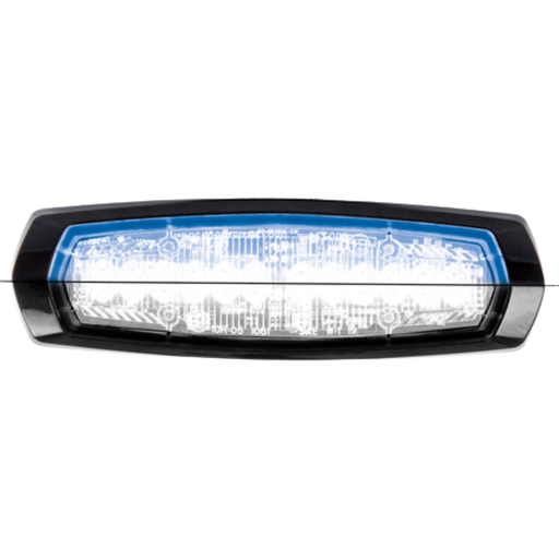 [SM12-B/C] LED-Blitzer | 12 LEDs | 12-24V | blau/weiß