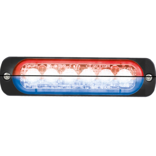 [ST6-B/R] Lampeggiatore a LED | 2x6 LEDs | 12-24V | rosso/blu