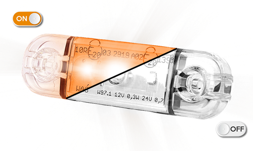 [201-DV-CLOR] LED-Markierungsleuchte | 3 LEDs | 12-24V | gelb