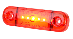 [201-DV-RO-5LED] Feu d'encombrement LED | 5 LEDs | 12-24V | rouge