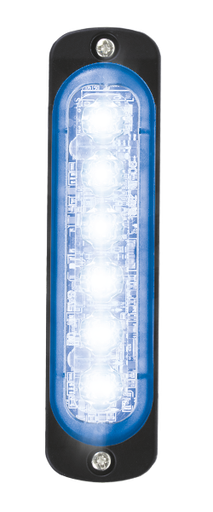 [ST6-BL-VERT] Lampeggiatore a LED | 6 LEDs | 12-24V | blu | vertical mounting