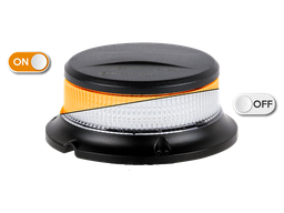 [500-DV-CLOR] Gyrophare | LED | fixation 3 boulons | 12-24V | lentille transparente | orange