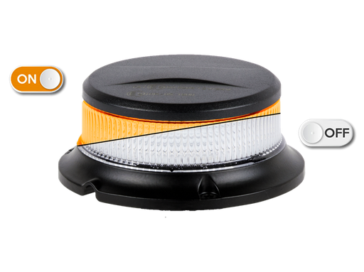 [500M-DV-CLOR] Rundumleuchte | LED | magnetisch | 12-24V | transparente Linse | gelb 