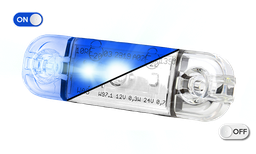 [201-DV-CLBL] Feu d'encombrement LED |  3 LEDs | 12-24V | bleu