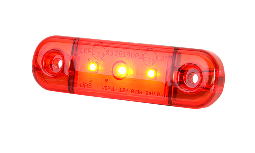 [201-DV-RO-5M] Luz de posición LED | 3 LED | 12-24V | rojo