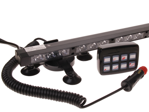 [TRAFLED8-O-MAG] Barra direccional LED | 8 módulos | magnéticos |12-24V | ámbar