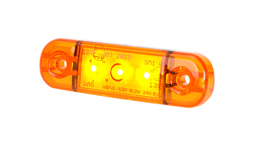 [201-DV-OR-5M] Luz de posición LED | 3 LED | 12-24V | cable 5 metros | ámbar