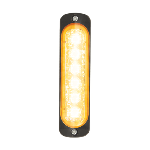 [ST6-OR-VERT] LED Flasher | 6 LEDs | 12-24V | amber | vertical mounting