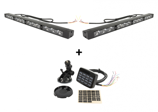 [TRAFLED8-SPLIT] Barra direccional LED | 8 módulos | 12-24V | ámbar