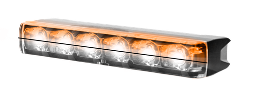 [ED6-O/C] LED-Blitzer | 2x3 LEDs | 12-24V | gelb/weiß